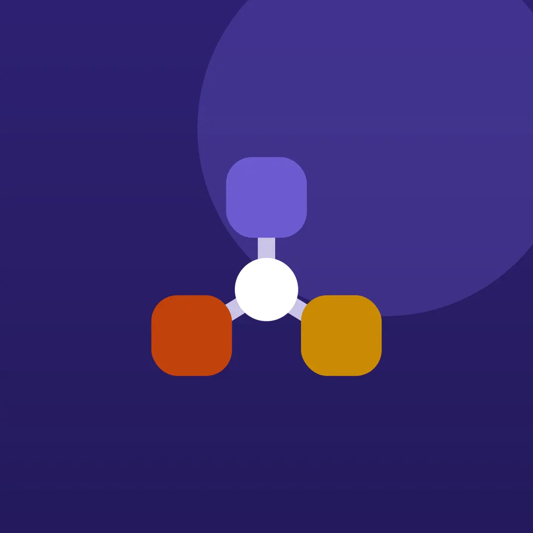 Ilustração de uma pilha de flashcards brancos ao lado dos mesmos cards espalhados e ligados por linhas, formando uma rede de conceitos conectados
